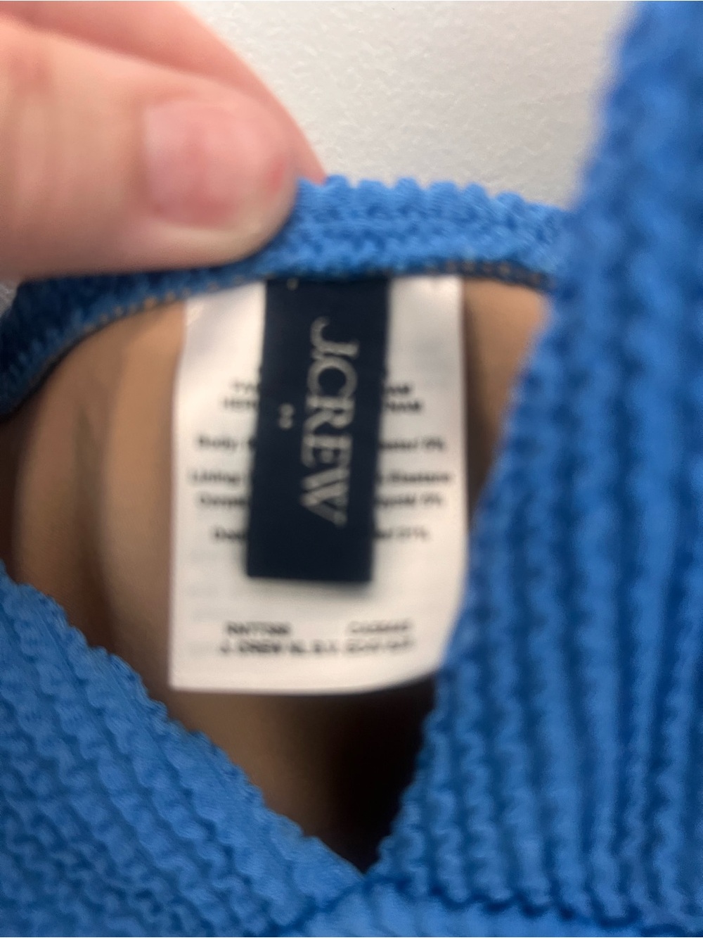 Jcrew Electric Blue Ribbed One-Piece Swimsuit - Picture 3 of 4